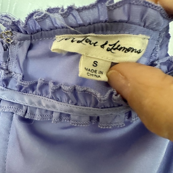 FOR LOVE & LEMONS LILAC JACKPOT RUFFLE UNDERWIRE MINI SLIP DRESS SIZE SM… - Picture 12 of 16